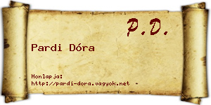 Pardi Dóra névjegykártya